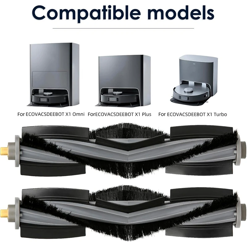 4 шт. основная щетка для пылесосов ECOVACS DEEBOT X1/X1 Omni/X1 Turbo/X1 PRO Omni/T10/T10 Omni/T10 Plus/T20/T20 Omni