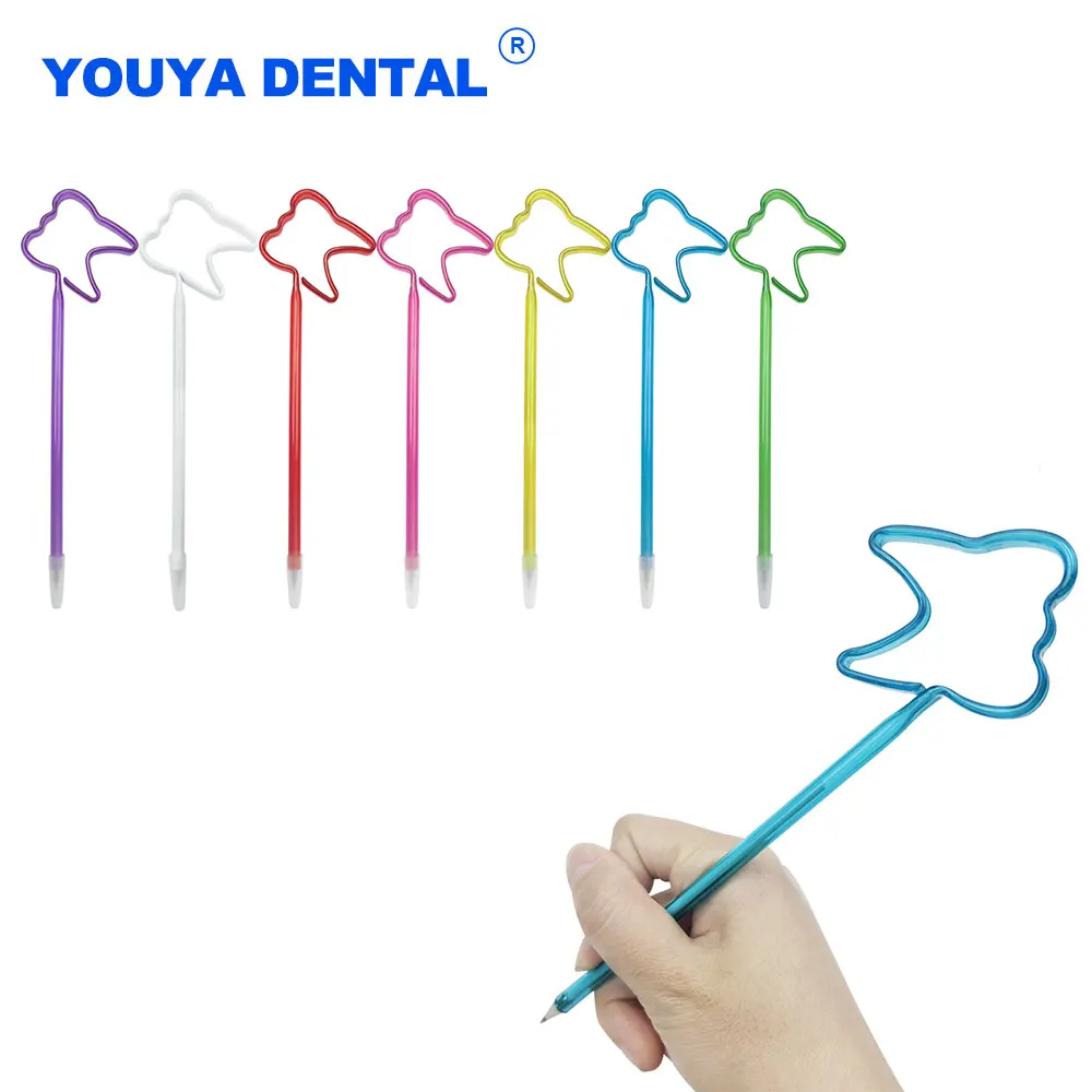 

5pcs/lot Tooth Shape Ballpoint Pen Dentist Creative Gift Refill Pens Dentist Clinic Decoration Medical lab Dentistry Tool