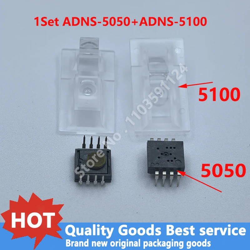 1Set ADNS-5050+ADNS-5100 A5050 ADNS5050 Optical Sensor 8-DIP Module Mouse Sensor IC LENS TRIM FOR ADNS-5000