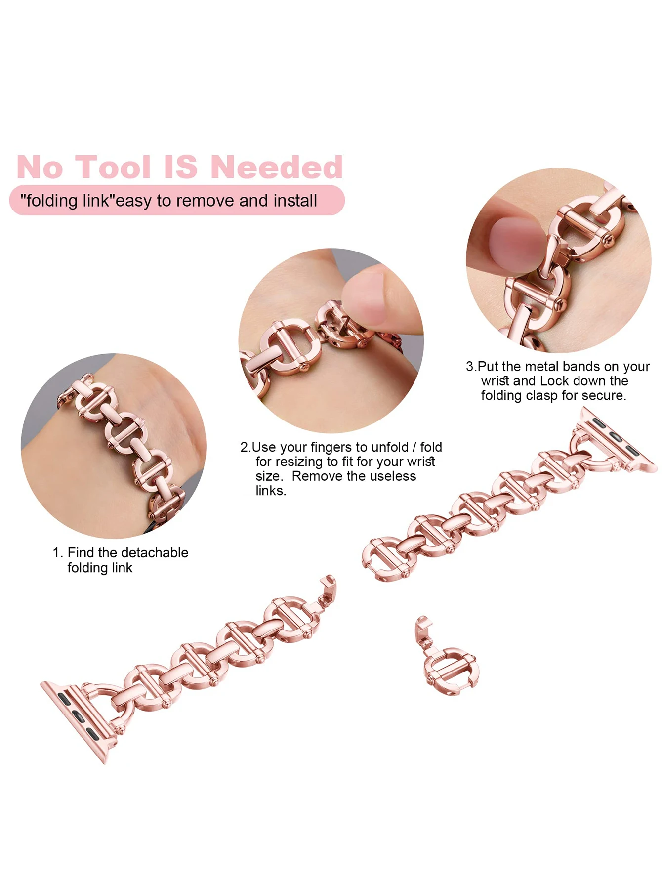 Metal strap for Apple watch band S8 fashion bracelet chain for iwatch87654321SE 40/41 simple style strap for Ultra 49mm wrist