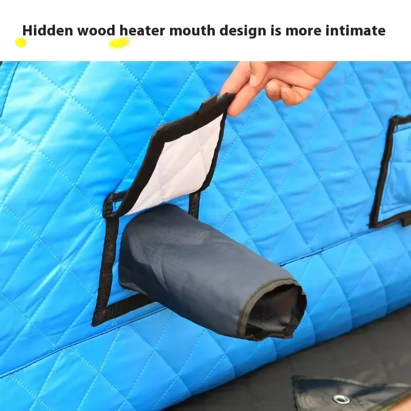 Ice Fishing Tent for Outdoor Winter Fishing Camping Equipment Thickened Cotton Warm Windproof Shelter for Extreme Cold