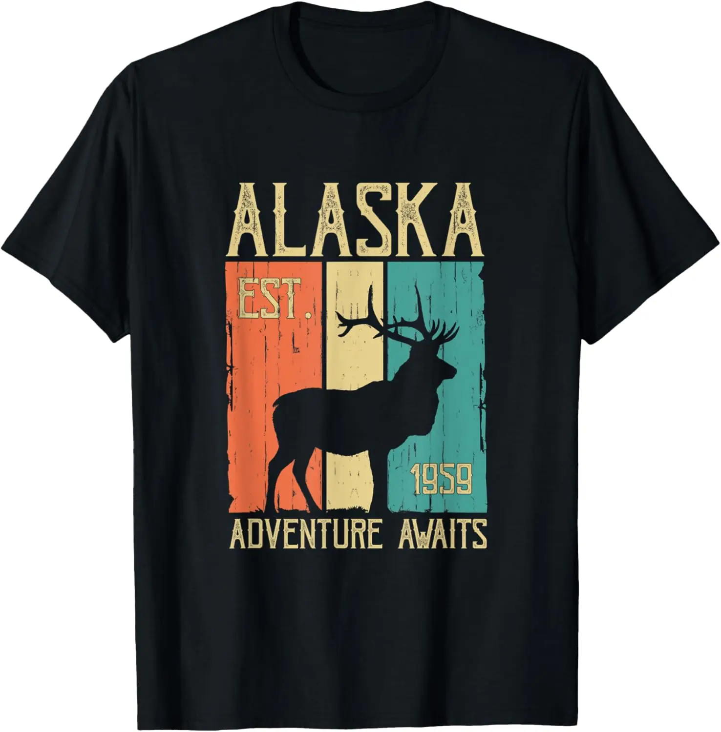 

Vintage Design Alaska Alce T-Shirt