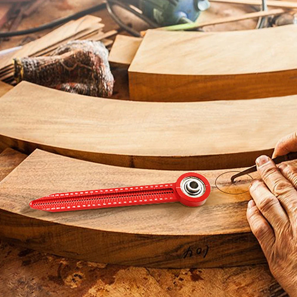 

Aluminum Alloy Drawing Compass Hole Ruler Marking Gauge Fine Grinding Accurate Measurement Woodworking Engineering Architecture