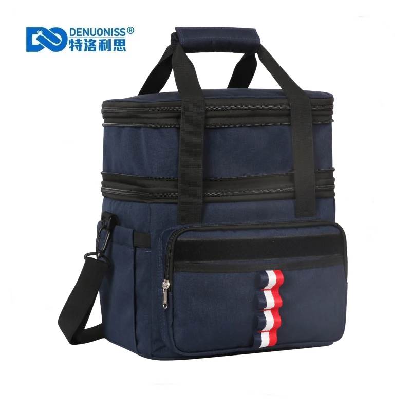 DENUONISS-bolsa refrigerada a prueba de fugas para exteriores, mochila de hielo portátil, bolsa de almuerzo, mochila de fruta, puede contener 36