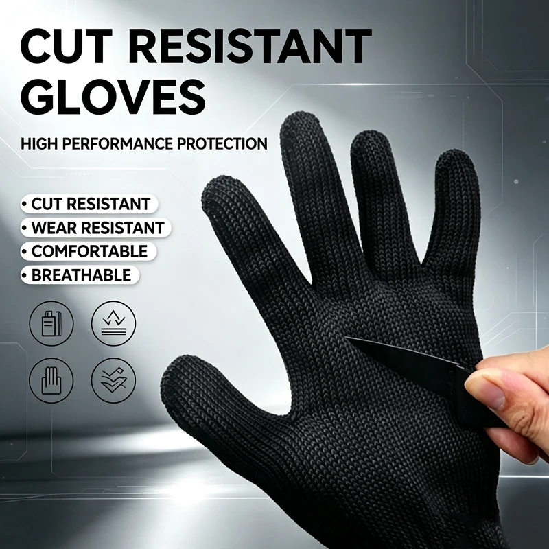 Cut Resistant Gloves with Protective Steel Wire Reinforced for Outdoor Climbing and Labor Protection Supplies Safety Gloves Tool