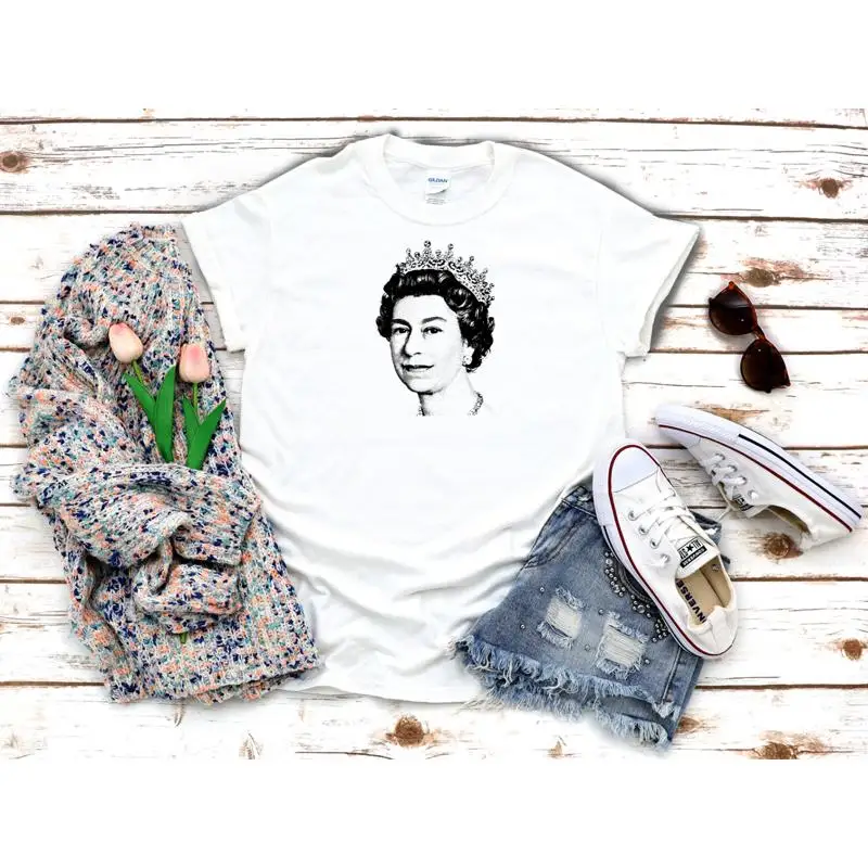 Reino Unido Reina II Elizabeth mujer 3 4 camiseta K318