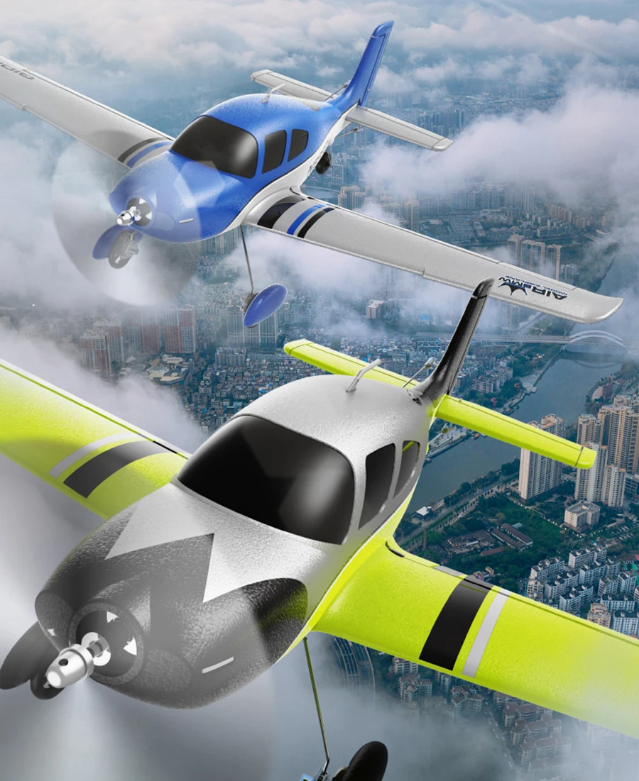 Avion télécommandé 520MM 20.4 pouces, avion de simulation 580 sans balais à 4 canaux de taille moyenne avec équilibrage automatique et