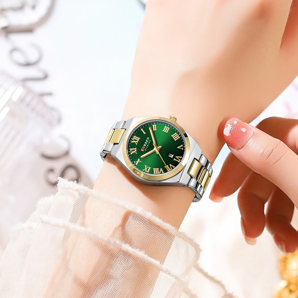 Curren 9095 Fashion Luxury Women's Watch Calendar Waterproof Steel Strip Watches for Women Relojes Para Damas Relogio Feminino