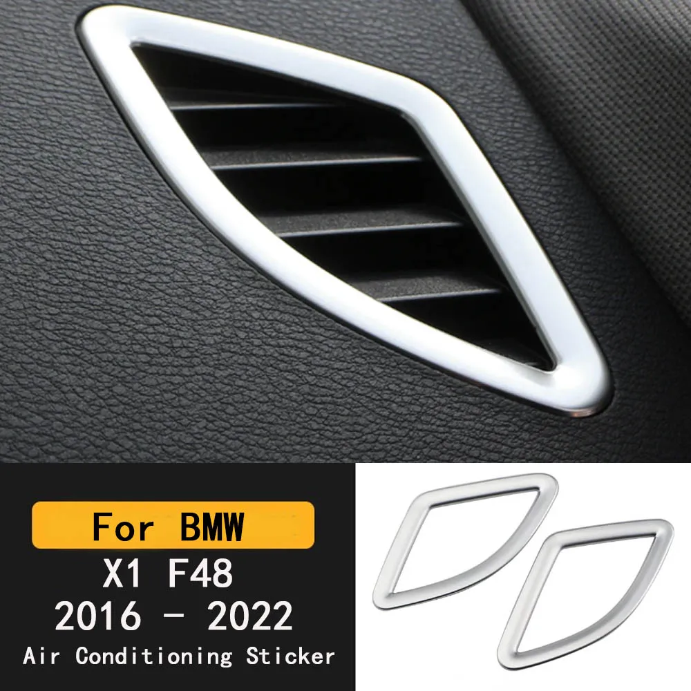 

2 шт./компл., вентиляционная крышка, передняя розетка для кондиционера, декоративная наклейка, отделка, аксессуары для интерьера для BMW X1 F48 2016-2022
