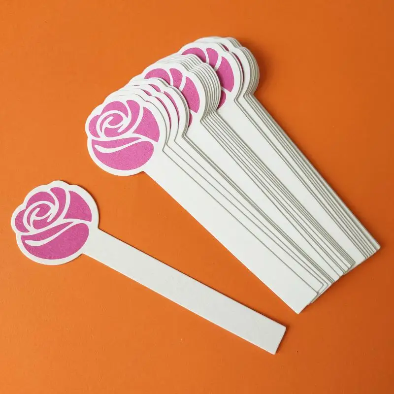 50Pcs Perfume Paper Test Strips Flower Shape Essential Oil Testing Fragrance Scents Aromatherapy Sample Strips