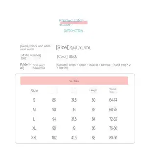 زي لوليتا تأثيري للنساء أزياء خادمة متحركة جميلة للفتيات ملابس سوداء جميلة 2021 أفضل 8 تأثيري حلوى الحب مبيعا - No2