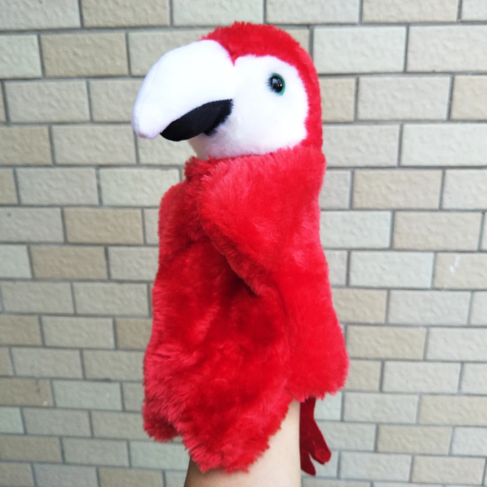 Baby Red Parrot Handpuppe Plüschtier für Kinder
