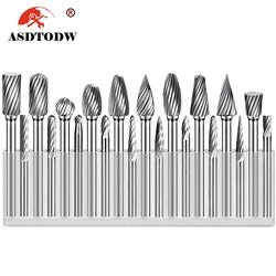 Tungsten Carbide Rotary Burr Set 1/10/20pcs, with 3mm Shank 6mm Bit for Wood & Stone Carving