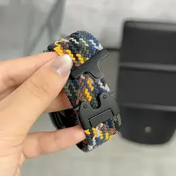 Braided straps For Apple watch Ultra 2 49mm band 44mm 46mm 45mm 42mm 40mm 38 41mm Titanium Buckle iwatch Serie 10 9 SE 8 7 6 5 4