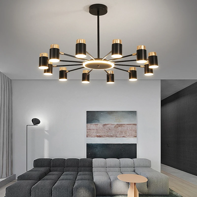 

Led Living Room Chandelier Designer Villa Luxury Simple Modern Home Dining Room Bedroom Lamp Nordic Cafe Chandelier Adjustable