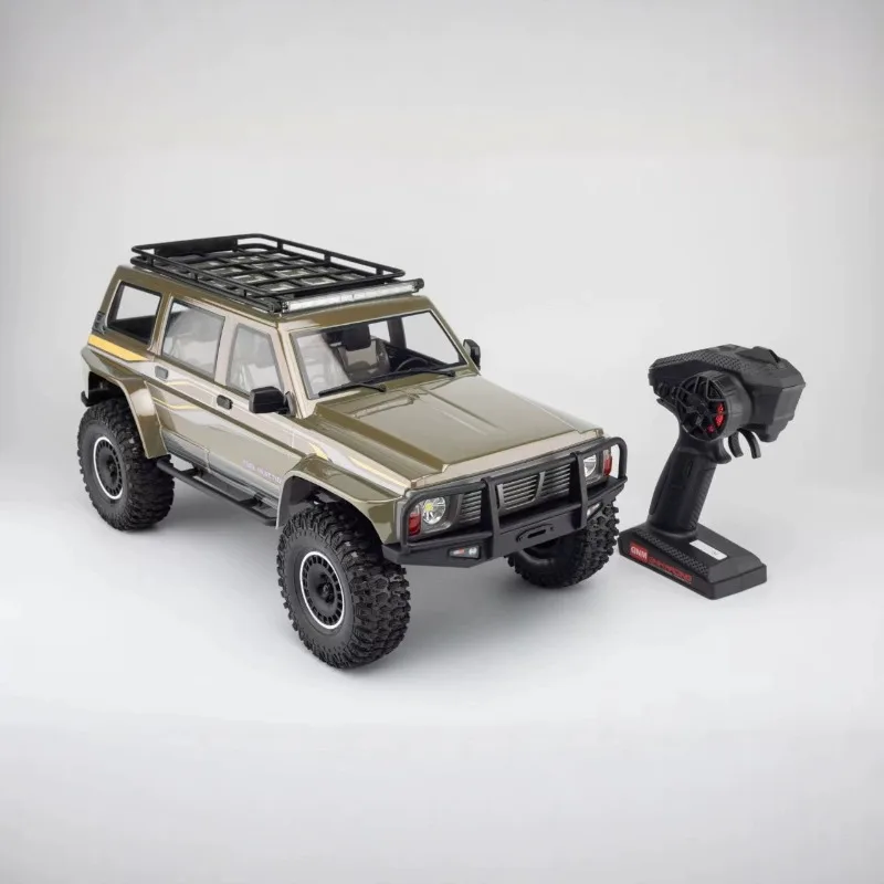 YK4107PE 1/10 RC Crawler Simulation Nissan Patrol Y60 4WD Brushless Off‑Road Truck 2‑Speed Gearbox Differential Lock LED Lights