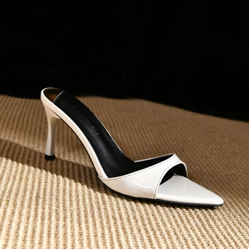 Party Ladies Thin High Heels Sandals Shoes Female Ankle Strap Footwear Fashion Pointed Toe Women Heels Sandals Pumps Shoes image 4