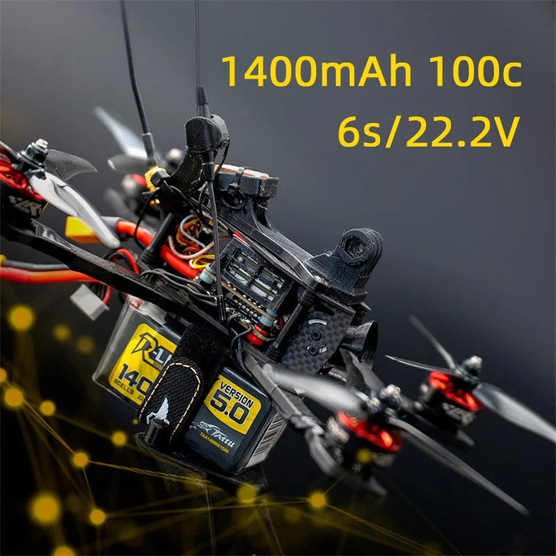 TATTU R-LINE 5.0 22,2V 1200mAh 1400mAh 150C LiPo-Akku für RC-Helikopter Quadcopter FPV-Renndrohnen-Teile 6s Akku – Detail 3