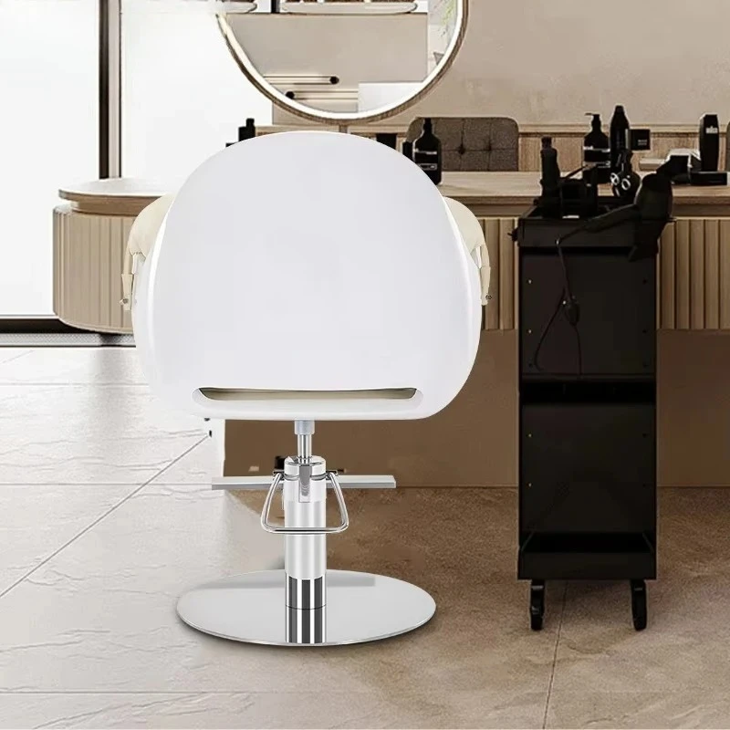 Women's Hair Styling Chair Hair Salon Barbershop Chair Set Barber Chair White for Cutting Hair Salon Women