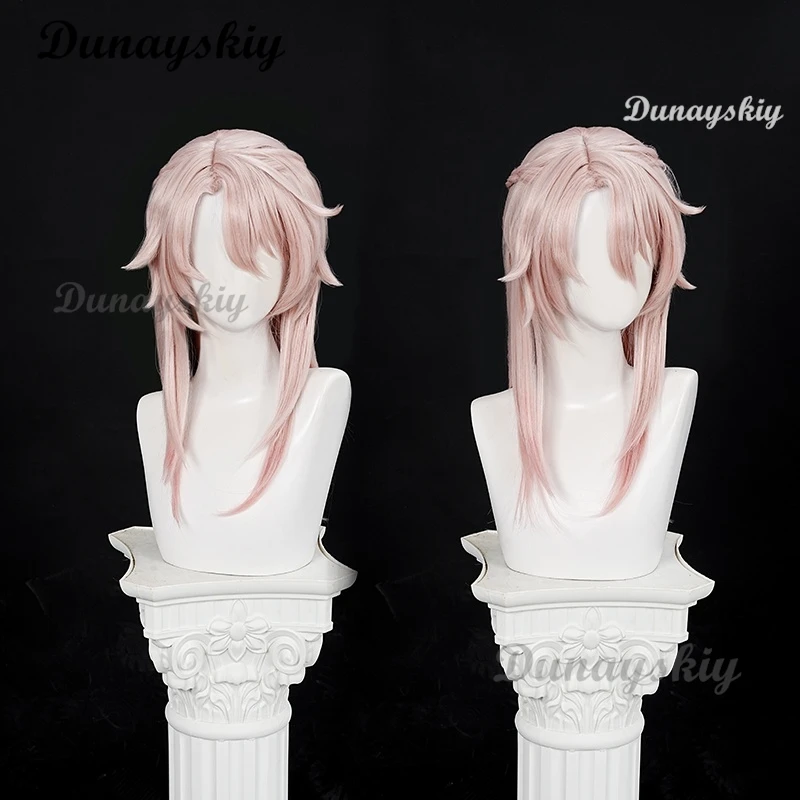 Jiao Qiu Synthetic Wig Anime HSR Long 68cm Pink Gradient Cosplay Anime Wig Jiaoqiu Heat Resistant Hair Halloween Wigs + Wig Cap