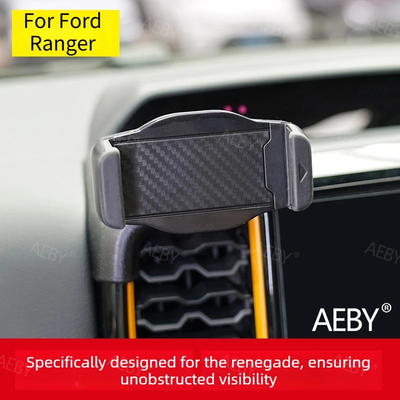 For Ford Ranger 2022-2026 Adjustable anti-slip car mobile phone holder,Air outlet navigation bracket,Anti-slip,Car accessories