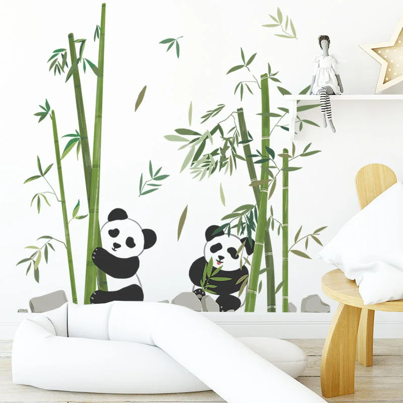 Panda Eat Bamboo Wall Decoration Living Room Bedroom Porch Layout Layout
