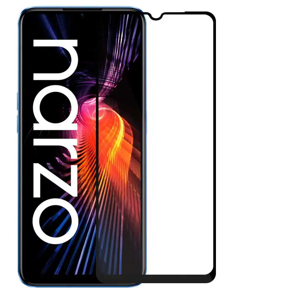 Tempered Screen Protector with Black Round Edge for Realme Narzo 50 5G/OPPO A77 5G Anti-shock