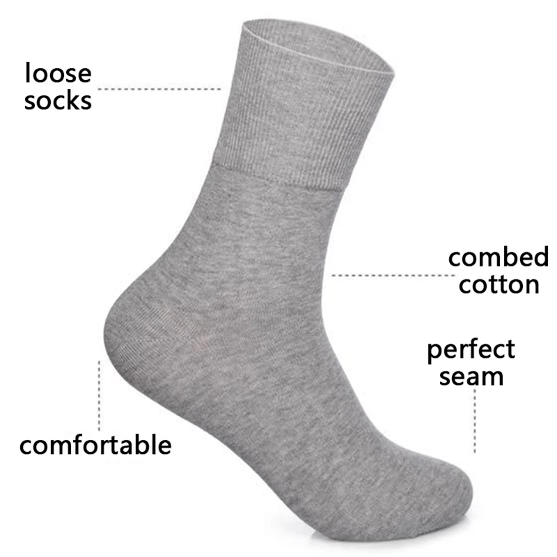 5 Pairs Men Socks Large Plus Big Size48,49,50 Diabetics Patients Casual Business Anti-Odor Men Socks Sox Meias Calcetines Hombre