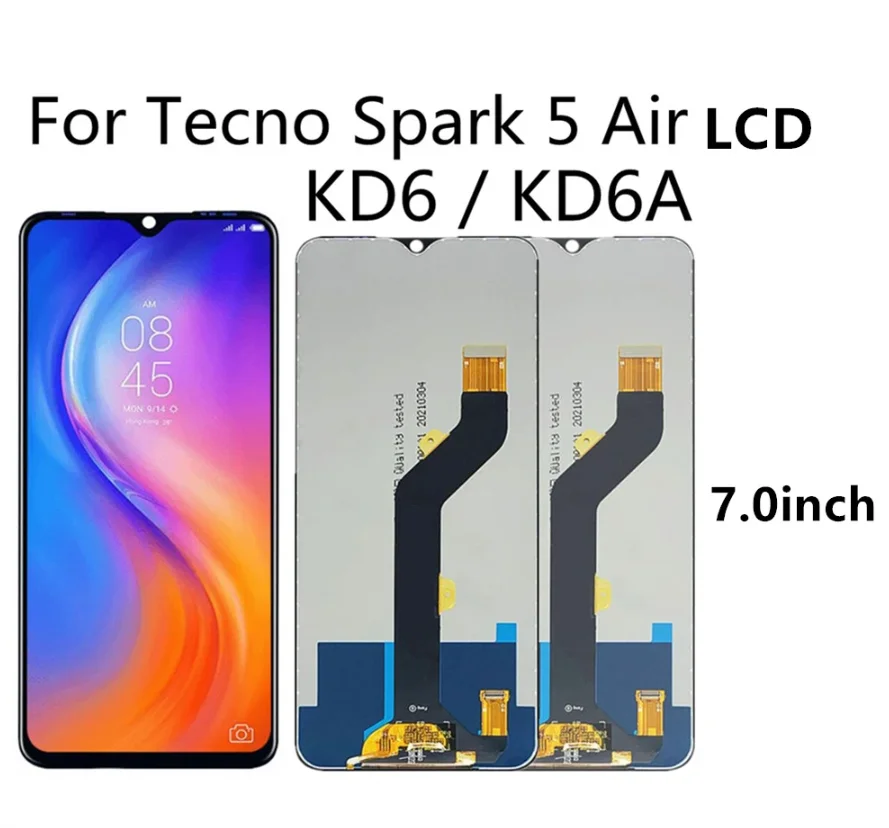 

7.0" LCD For Tecno Spark 5 AIR KD6 LCD Display Touch Screen Digitizer Assembly Replacement For Spark5 AIR KD6A LCD Display