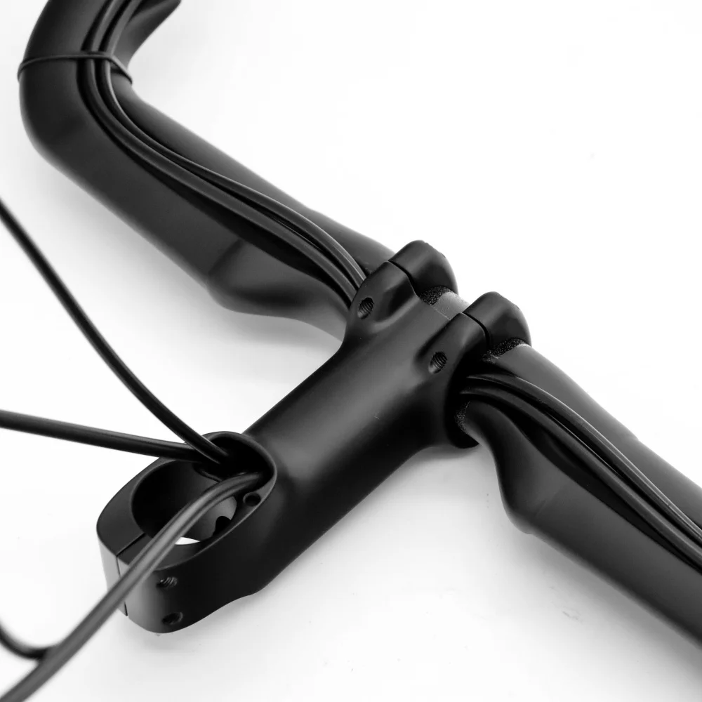 KOCEVLO Carbon-Gravel-Lenker, leicht gebogen, für Rennräder, interne Kabelführung, Straßenlenker 340/360/380/400/420mm – Detail 8