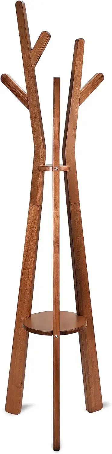 Coat Rack, Coat Rack Freestanding, USA Grown Poplar Coat Standing Tree for Living Room, Bedroom, Bathroom, Hallway