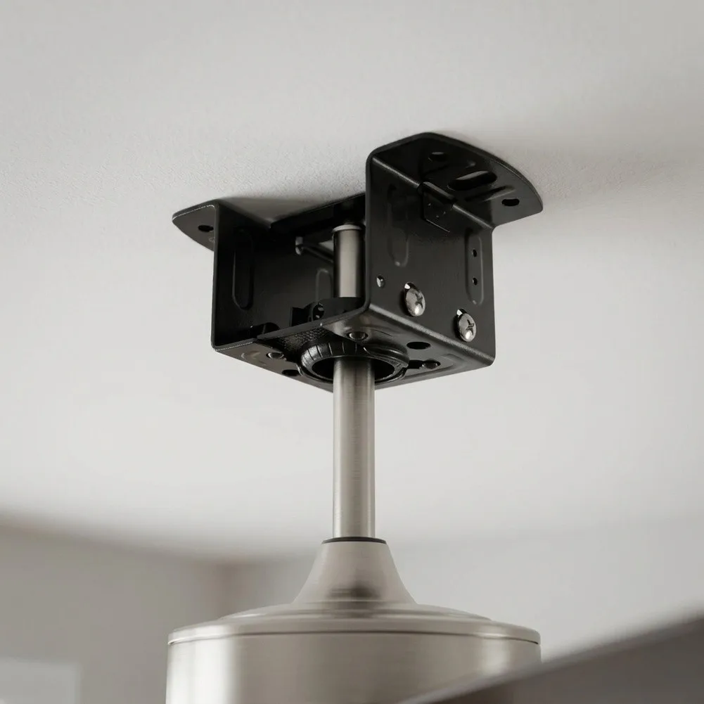 1/2pcs Iron Ceiling Fan Mounting Bracket For Large Chandeliers High Ceilings Durable= Spray Coating Easy Replace Part