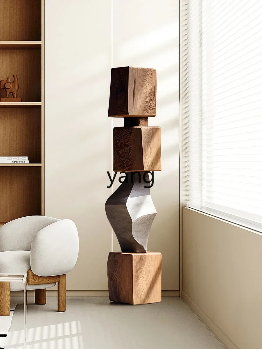 L1XL Hotel Wood Carving Decorations Floor Ornaments High-Grade Model Room Living Room Sculpture Artwork