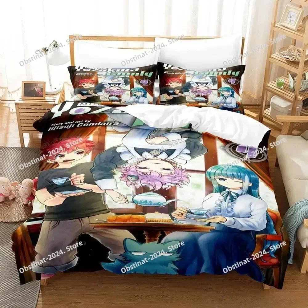 3d Anime Mission Yozakura Family Bedding Set Print With Pillowcase Bed Duvet Cover Soft Single Double Queen Super King Size