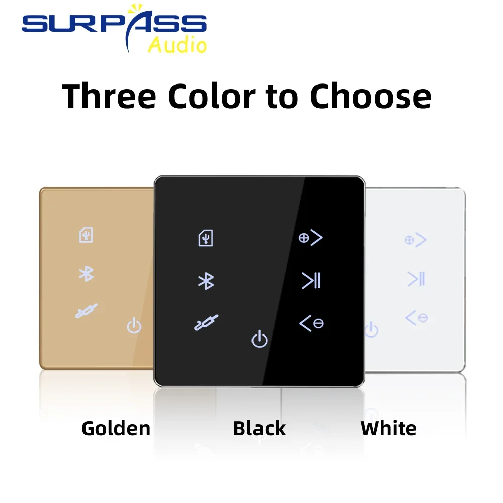 ปุ่มสัมผัสขนาดเล็ก4นิ้ว25W ระบบเสียงสมาร์ทโฮมบลูทูธรีโมทคอนโทรลเครื่องขยายสัญญาณติดผนังทรงพลังเหมาะสำหรับเล่นเพลงในบ้าน