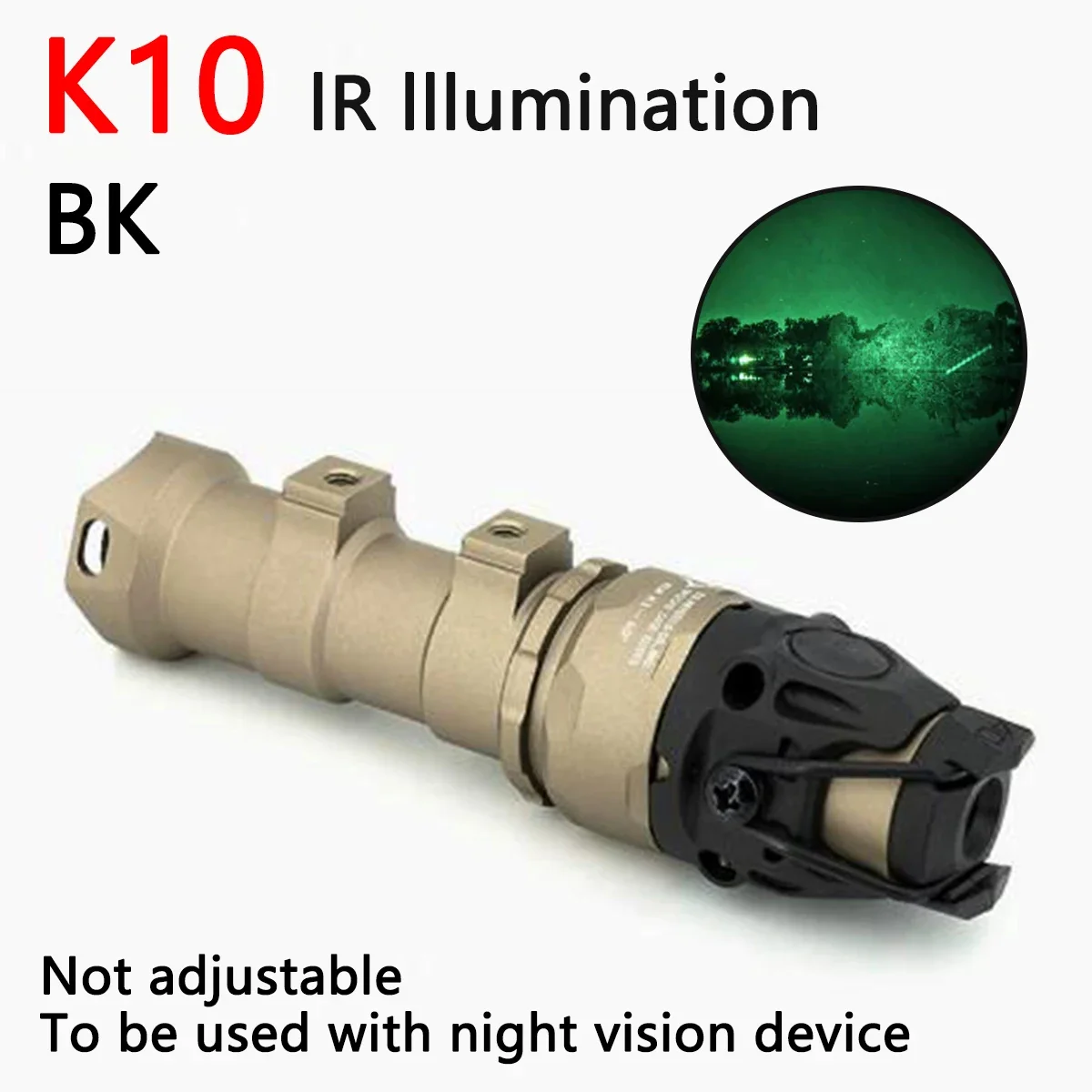 LAMBUL MICH2000 ARC Helm KIJI K10 IR Licht Aluminium CNC IR 850nm Beleuchtung Jagd Scout Licht Taktische K10 IR/LED Taschenlampe 6