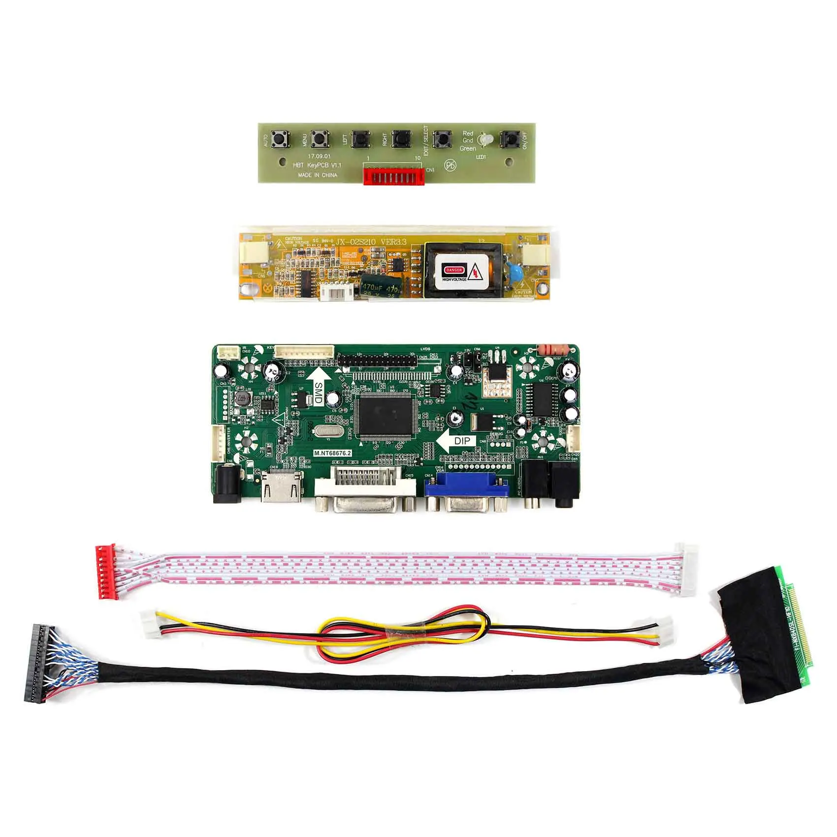 HD MI DVI VGA AudioLCD Controller Board For 20.1