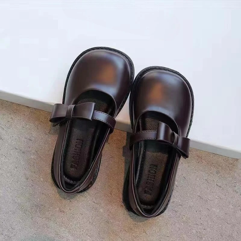 Hot Selling Girls Vintage Princess Shoes 2026 New Style Children's Shoes with Soft Sole Spring Autumn Comfortable Kids Footwear