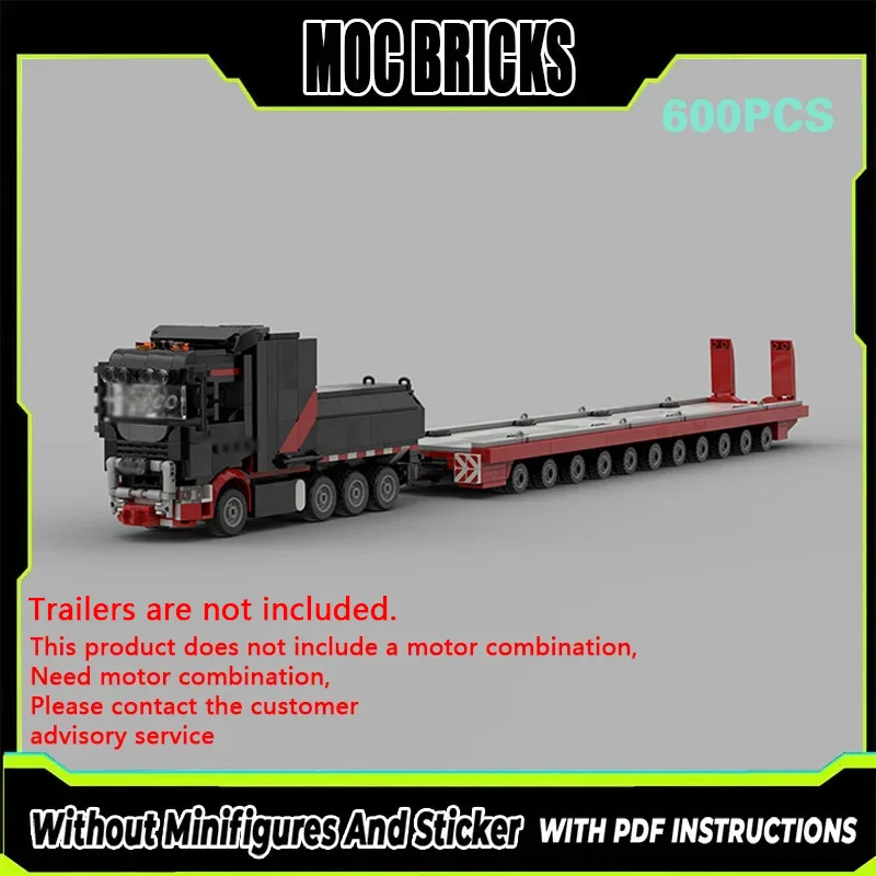 

Конструктор MOC: Модель городского грузовика для тяжелых перевозок, модульная технология, подарки, праздничный набор для сборки, детские игрушки