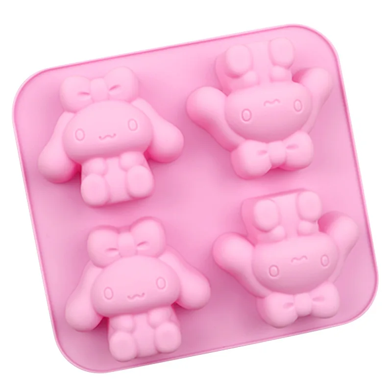 Sanrio Kawaii Cinnamoroll Mold Children's Cartoon Kitchen DIY Baking Handmade Bread Cake Silicone Mold Chocolate Decorative Mold