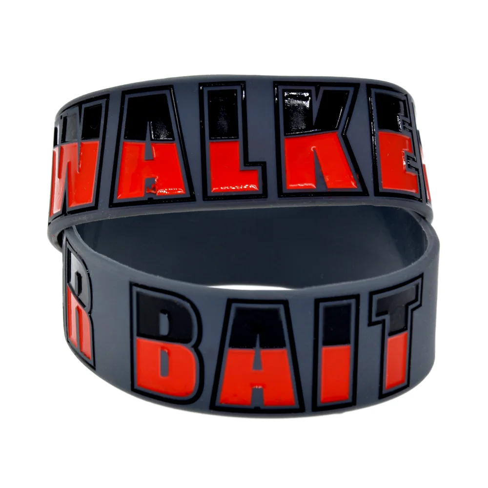 1 PC Walker Bait Silicone Wristband The Walking Dead Zombie Fans Horror TV Show Gift Bangle