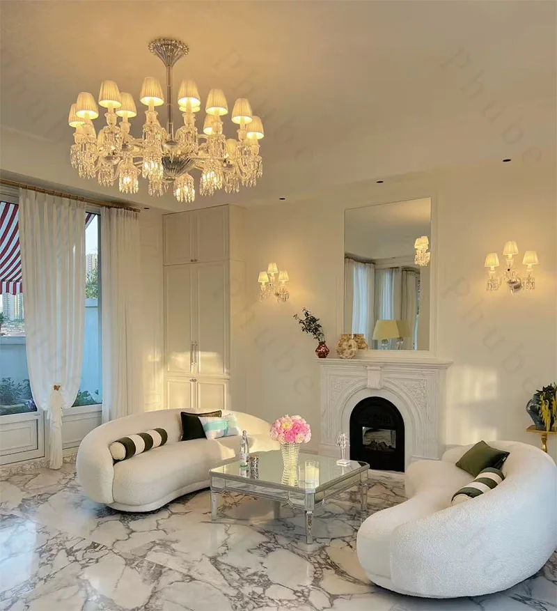 Modern Gold Crystal Chandelier Lighting  Modern de cristal indoor Lights Crystal Hanging Lamp