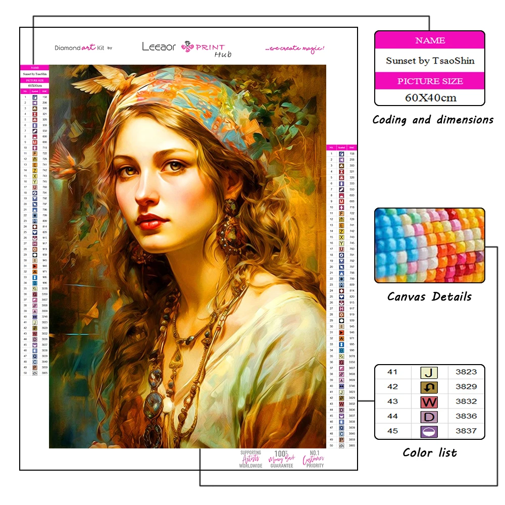 Portrait Diamond Painting Grace Beautiful Woman Series Full Rhinestone Mosaic Embroidery Cross Stitch Kit Home Decor Gift 5D Diy