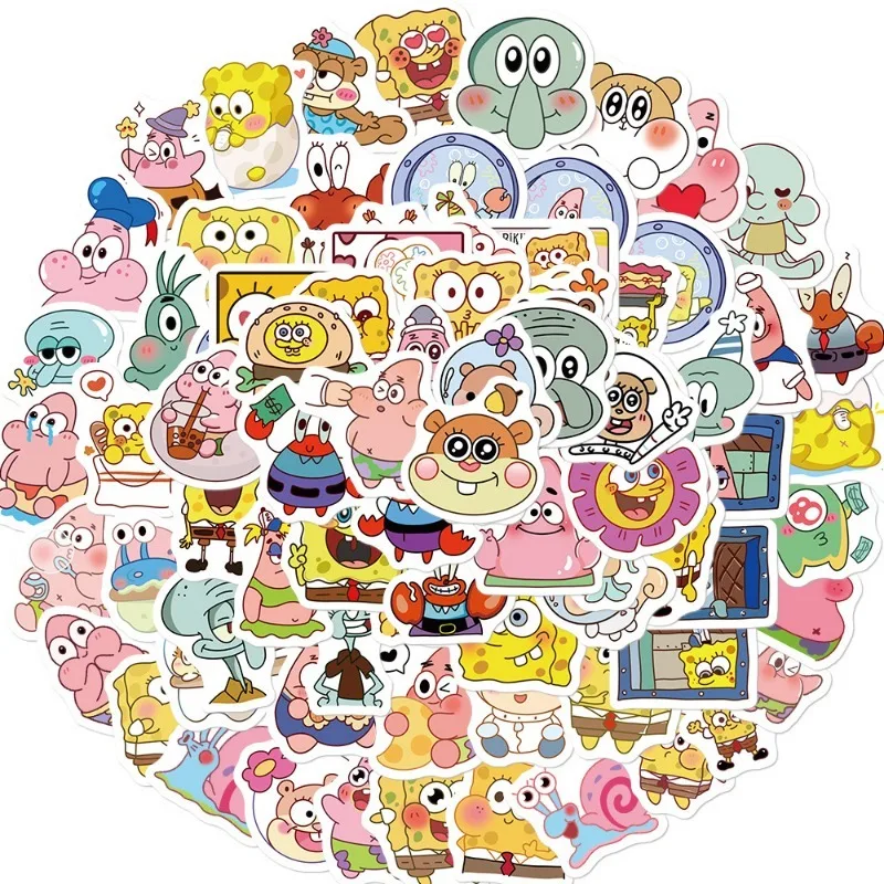 95PCS SpongeBob SquarePants Patrick Star Stickers Can Be DIY Decorated Water Cups, Luggage, Skateboards, Waterproof Wholesale