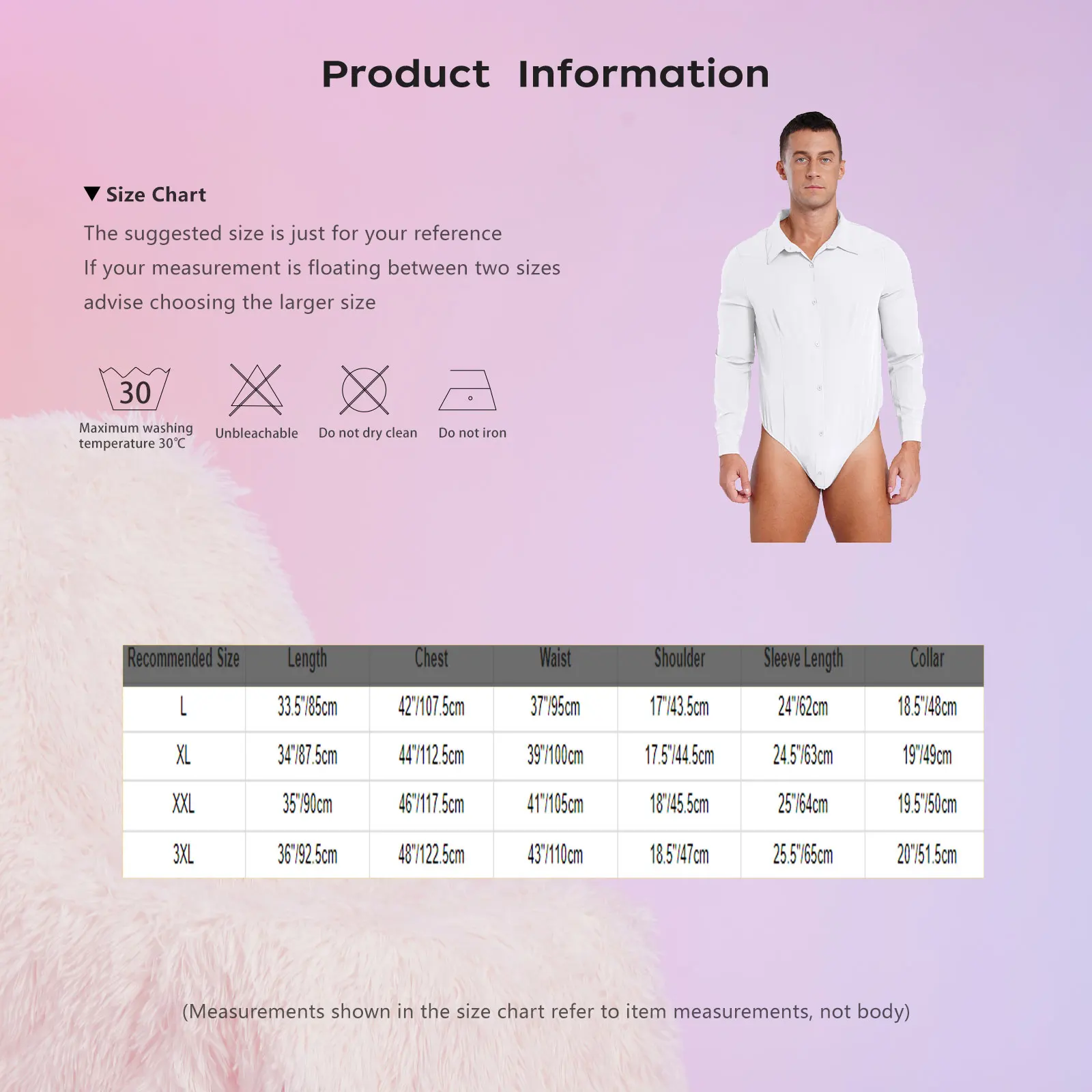 Mens Bodysuit Shirts Tops Long Sleeve Office Work White Blouses OL Shirt Leotard Jumpsuit Male Clothes Business Work Romper - Image 6