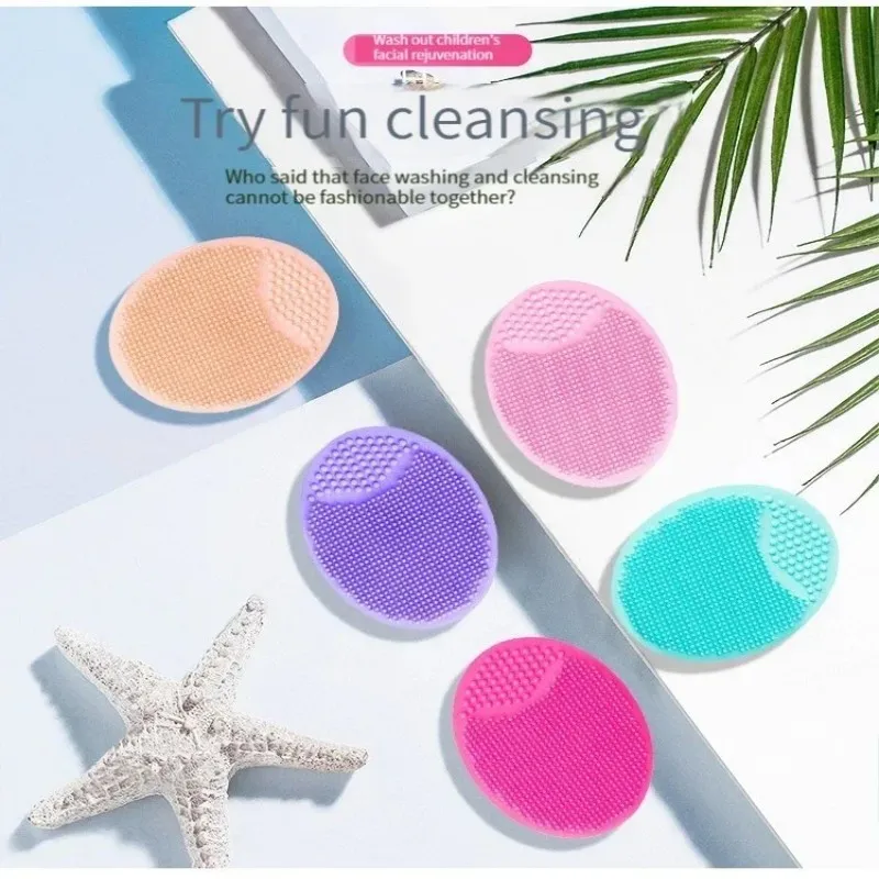 Brosse nettoyante pour le visage en silicone avec poignée pour les doigts – Épurateur facial à poils souples pour exfolier, massage et nettoyage en profondeur des pores