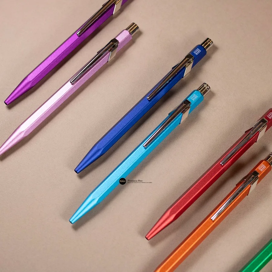 For Caran D'Ache 849 COLORMAT-X2023 Rainbow Matte Metal Ballpoint Pen 0.7mm Smooth Writing Multiple Colors Elegant Gift