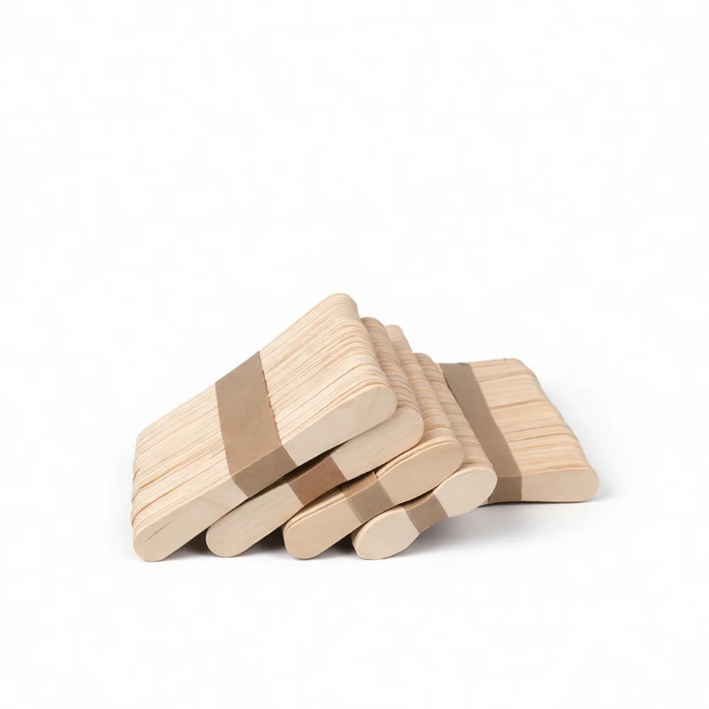 Eco Friendly Wooden Spoons Long Handle For Ice Cream Dessert Catering Supplies Natural Birch Disposable Serving Tools