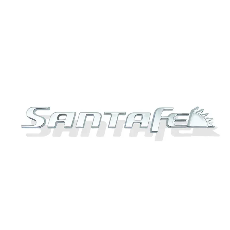 Car Rear Trunk 3D ABS SANTAFE Letter Taigate Styling Decals Emblem Badge Sticker For SANTA FE