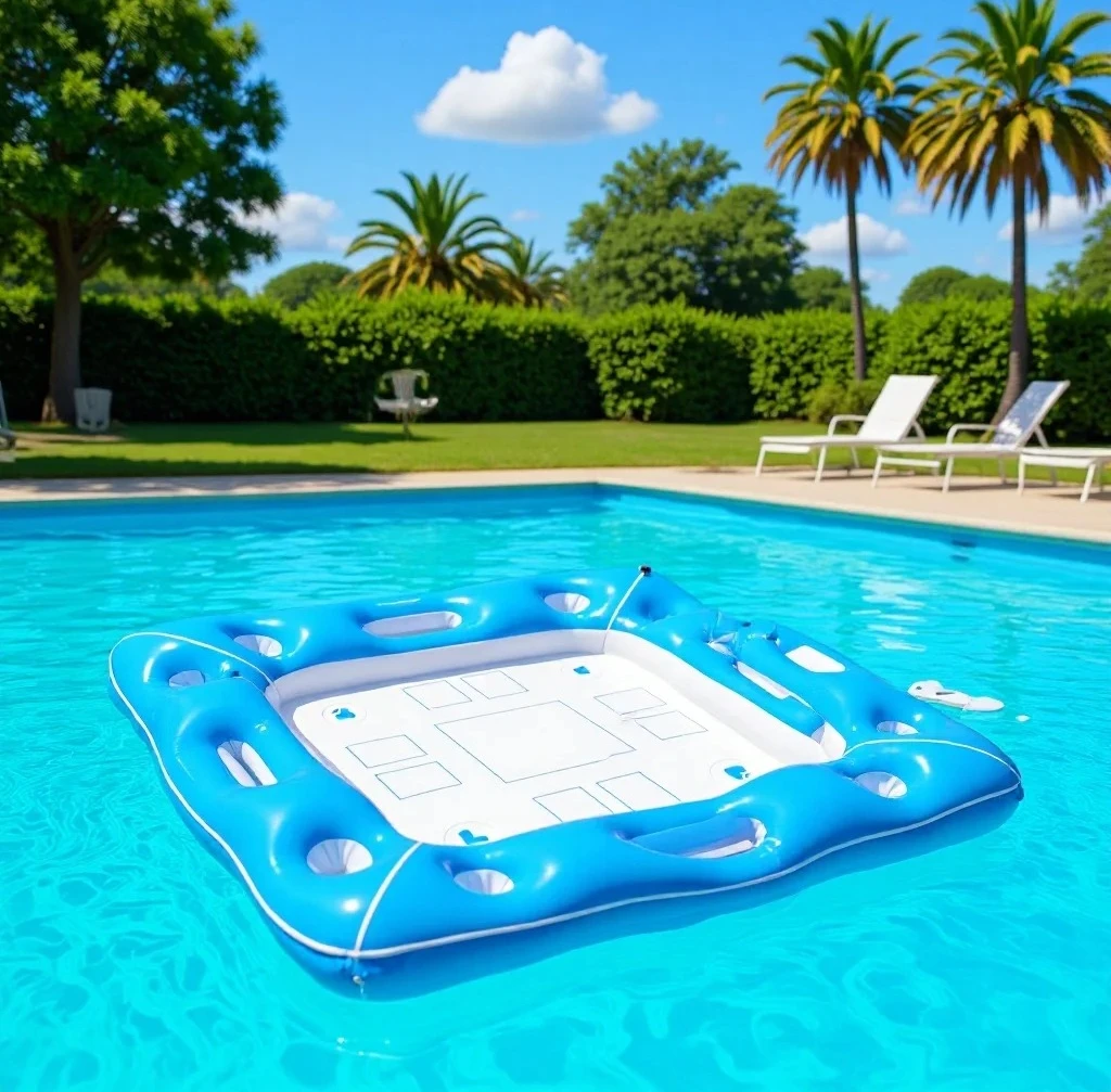 PVC Inflatable Game Table Floating Ice Bar Portable Water Float Desk For Outdoor Pool Beach Summer Party
